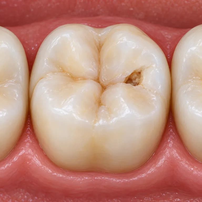 Imagem ilustrativa de um dente antes de tratamento de canal